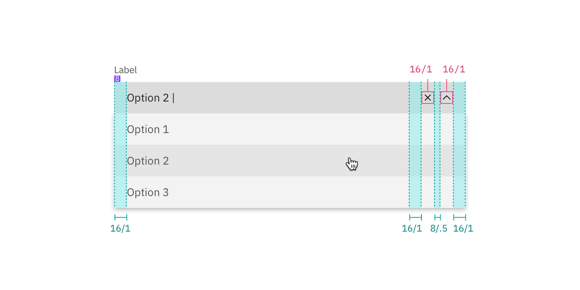 Spacing for multi-select dropdown with filtering